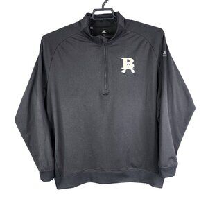 Mens Black Adidas Golf Pullover Sweatshirt 1/2 Zip Long Sleeve BA Logo Size XL